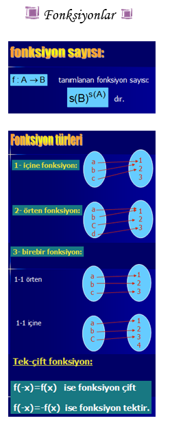 Fonksiyonlar Formülü